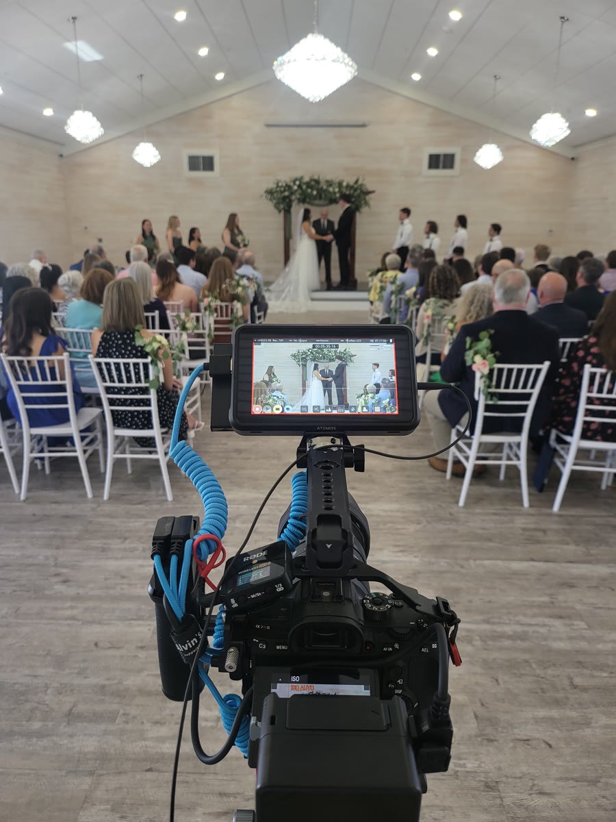 Wedding ceremony filmed on location